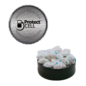 Mint Tin Maniacs - Black Snap Top Tin Filled With Sugar Free Gum. A Sugar Free Gum Treat