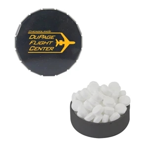 Mint Tin Maniacs - Small Black Snap-top Mint Tin With Sugar-free Mints. Sugar Free Breath Mints In Tin