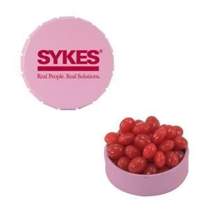 Mint Tin Maniacs - Small Pink Snap-top Mint Tin With Cinnamon Red Hot. Cinnamon Candy In Mint Tin