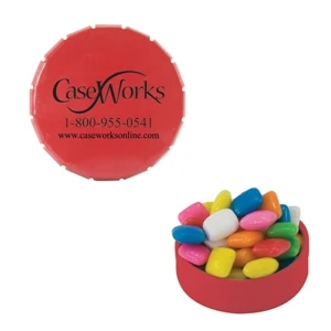Mint Tin Maniacs - Small Red Snap-top Mint Tin With Gum. Chewing Gum In Mint Candy Tin
