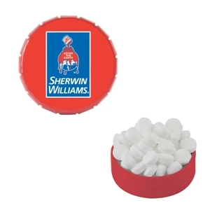 Mint Tin Maniacs - Small Red Snap-top Mint Tin With Sugar-free Mints. Sugar Free Breath Mints In Tin