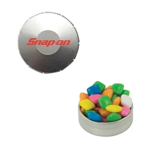 Mint Tin Maniacs - Small Silver Snap-top Mint Tin With Gum. Chewing Gum In Mint Candy Tin
