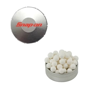 Mint Tin Maniacs - Small Silver Snap-top Mint Tin With Signature Peppermints. Breath Mints In Mint Tin