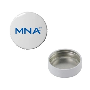 Mint Tin Maniacs - Small Empty White Snap-top Mint Tin. Mint Tin Can Be Filled With Mints, Candy, Gum