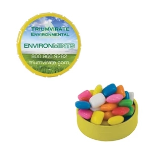 Mint Tin Maniacs - Small Yellow Snap-top Mint Tin With Gum. Chewing Gum In Candy Mint Tin