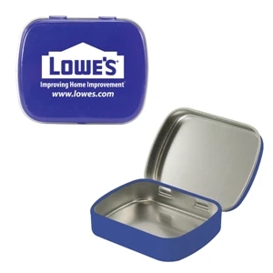 Mint Tin Maniacs - Empty Blue Small Mint Tin. Can Be Filled With Mints, Candy, Or Gum