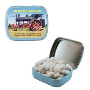 Mint Tin Maniacs - Small Light Blue Mint Tin With Sugar-free Gum. Sugar Free Chewing Gum In Mint Tin