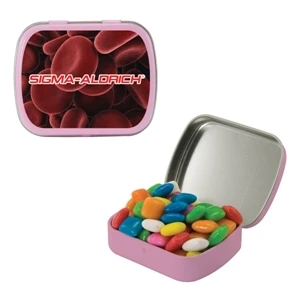 Mint Tin Maniacs - Small Pink Mint Tin Filled With Chewing Gum. Chickle Gum In Mint And Candy Tin