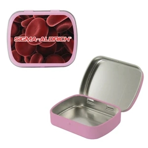 Mint Tin Maniacs - Empty Pink Small Mint Tin. Can Be Filled With Mints, Candy, Or Gum