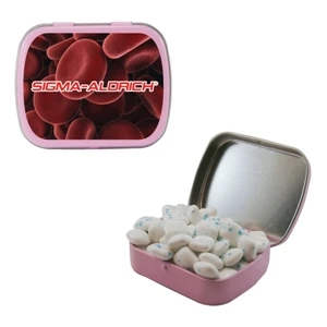 Mint Tin Maniacs - Small Pink Mint Tin With Sugar-free Gum. Sugar Free Gum In Candy And Mint Tin