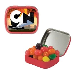 Mint Tin Maniacs - Small Red Mint Tin With Jelly Beans. Candy Jelly Beans In Candy And Mint Tin
