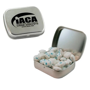 Mint Tin Maniacs - Small Silver Mint Tin With Sugar-free Gum. Sugar Free Chewing Gum In Mint Tin