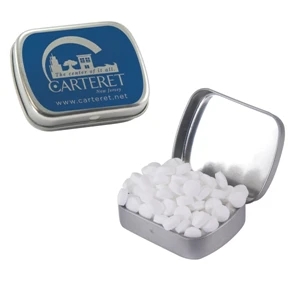 Mint Tin Maniacs - Small Silver Mint Tin With Sugar-free Mints. Breath Mints In Candy Tin
