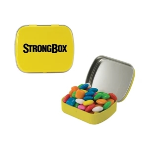 Mint Tin Maniacs - Small Yellow Mint Tin Filled With Gum. Chewing Gum In A Mint Candy Tin