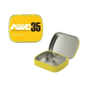 Mint Tin Maniacs - Empty Yellow Small Mint Tin. Can Be Filled With Mints, Candy, And Gum