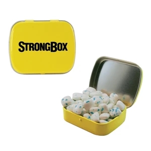 Mint Tin Maniacs - Small Yellow Mint Tin With Sugar-free Gum. Sugar Free Chewing Gum In Candy Tin