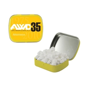 Mint Tin Maniacs - Small Yellow Mint Tin With Sugar-free Mints. Breath Mints In Mint Tin