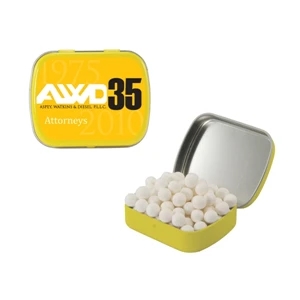 Mint Tin Maniacs - Small Yellow Mint Tin With Signature Peppermint. Breath Mints And Breath Fresheners