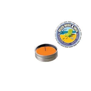 Candle Man - Snap-top Tin Soy Candle (mango And Papaya) - Silver. Eco Friendly Silver Soy Candle