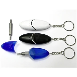 Screwdriver tool set keychain