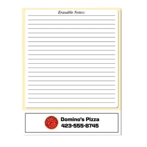 8.5" X 11" - Erasable Memo Board With Write On/wipe Off Surface, Wet Erase
