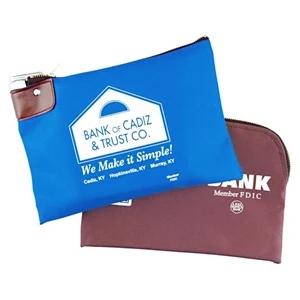 Swing Lock, Nyloglo Lock Bag With 2 Keys And Brass Zipper, W 10 1/2" X 7"