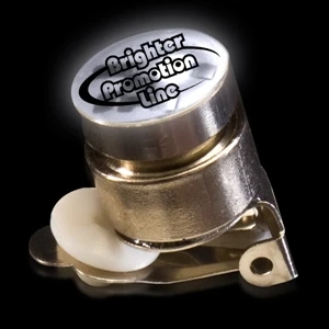 White Stock Flashing Led Button With Easy To Use Tie-tac Butterfly Backing