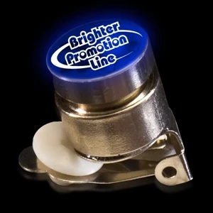 Blue Stock Flashing Led Button With Easy To Use Tie-tac Butterfly Backing