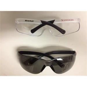 Bearkat - Safety Glasses With Flexible Bayonet Temples And Black Rubber Sleeves
