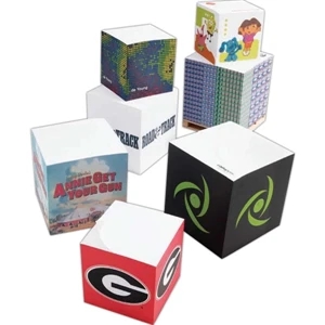 Stik-withit (r) Note Cube (r) - 2 Color Sides - Mini Self Adhering Note Cube, 1 7/8" X 1 7/8" X 1 7/8"