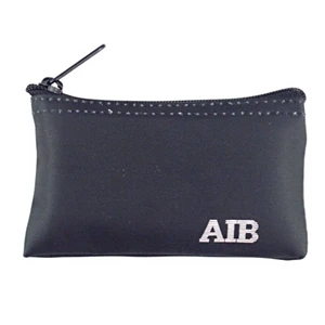 Standard Nyloglo Coin Purse With Black Nylon Zipper And Seamed Bottom, W 5" X 3"