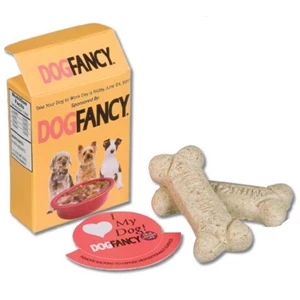 4cp Chipboard Box With 2 Dog Biscuits & Repositionalble Vinyl Circle "i Love My Dog"