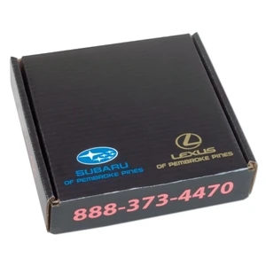 Addition Of Spot Mount Label - B-flute Corrugated Tuck Box, 8" X 8" X 2"