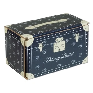 Addition Of Spot Mount Label - B-flute Corrugated Tuck Box, 5" X 3" X 3"