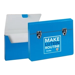 Addition Of Spot Mount Label - E-flute Corrugated File Box With Tab Closure