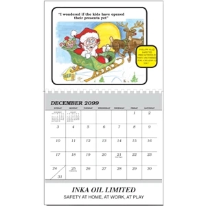 Safety Sam - Stock Calendar With 12 Humorous Safety Illustrations And A Poison Remedy Chart