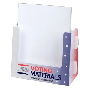 1 Color On Front - White Chipboard Literature Holder, 9" X 2" X 10 1/4"