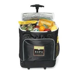 Bravo - Black - Wheeled Cooler With Top Bungee Accent And Removable Floor Board