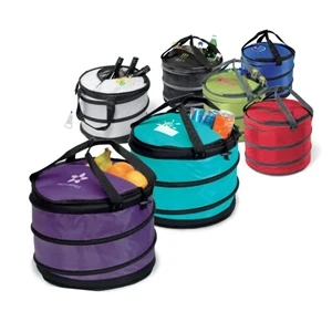 Black - Party Collapsible Party Cooler With Retractable Metal Bottle Opener