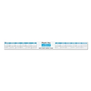 1 Color - Computer Calendar Made From 23 Gauge White Poly With Score To Fold