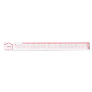 1-color - House - Stock Shaped Calendar Made Of Durable 23 Gauge White Poly