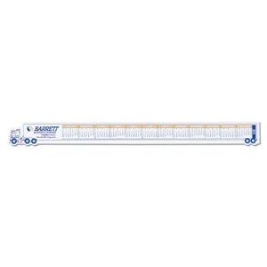 1-color - Semi Truck - Stock Shaped Calendar Made Of Durable 23 Gauge White Poly