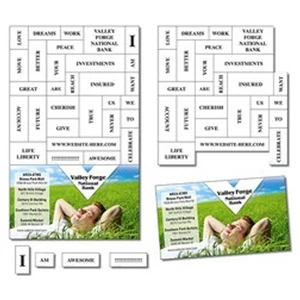 Magna-phrase (tm) - Magnet - 3.5" X 5.75" With Business Card Magnet - 20 Mil