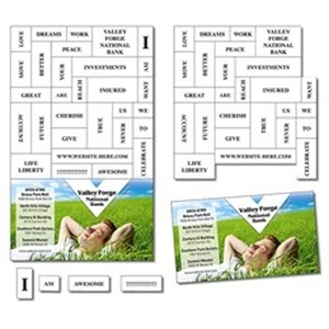 Magna-phrase (tm) - Magnet - 3.5" X 5.75" With Business Card Magnet - 25 Mil