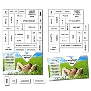 Magna-phrase (tm) - Magnet - 3.5" X 5.75" With Business Card Magnet - 30 Mil