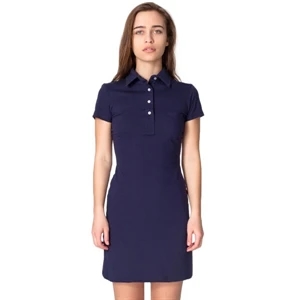 X S- X L-white - Fine Jersey Leisure Dress With 4-button Placket And Single Front Pocket. Blank