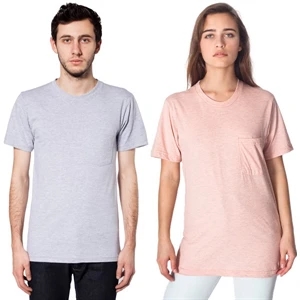 X S- X L-white - Short Sleeve Fine Jersey T-shirt With Left Single Front Pocket. Blank