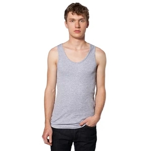 X S- X L-white - Men's Rib Tank With Side Seams And Durable Ribbed Binding. Blank