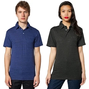Tri-blend Short Sleeve Leisure Shirt, Structured Collar And 3-button Placket. Blank