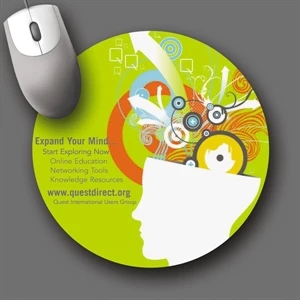 New! Vynex (r) Duratec (r) - 8"roundx1/16"-hard Surface Mouse Pad-5-day; Rush: 24 Hour,1,2,or 3-day